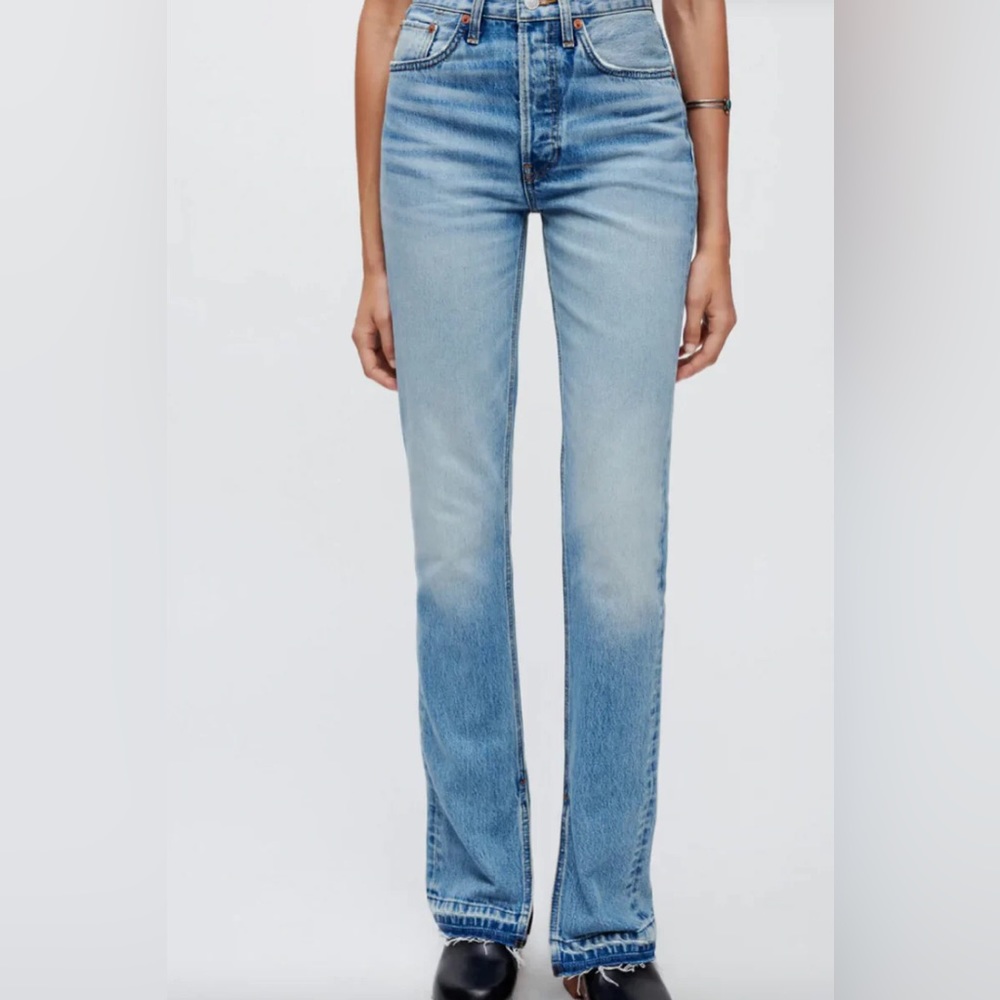 NWT Re/Done High Rise Skinny Boot in Opal Indigo
